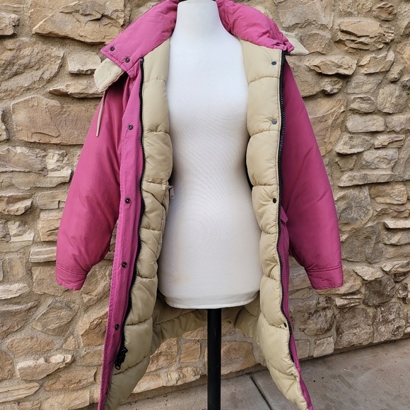 Vintage Columbia Pink Long Coat Woman's Size Large - Picture 8 of 11